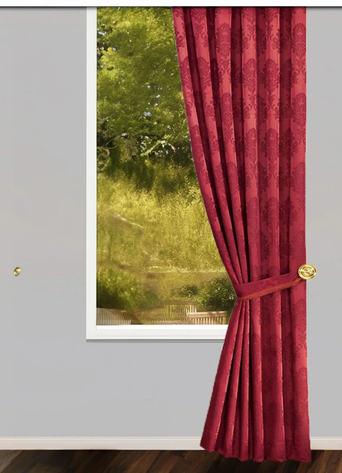 Jacquard-Übergardine mit Universalschienenband
