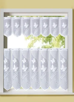 Jacquard Kurzstore mit Schmetterlings-Dessin