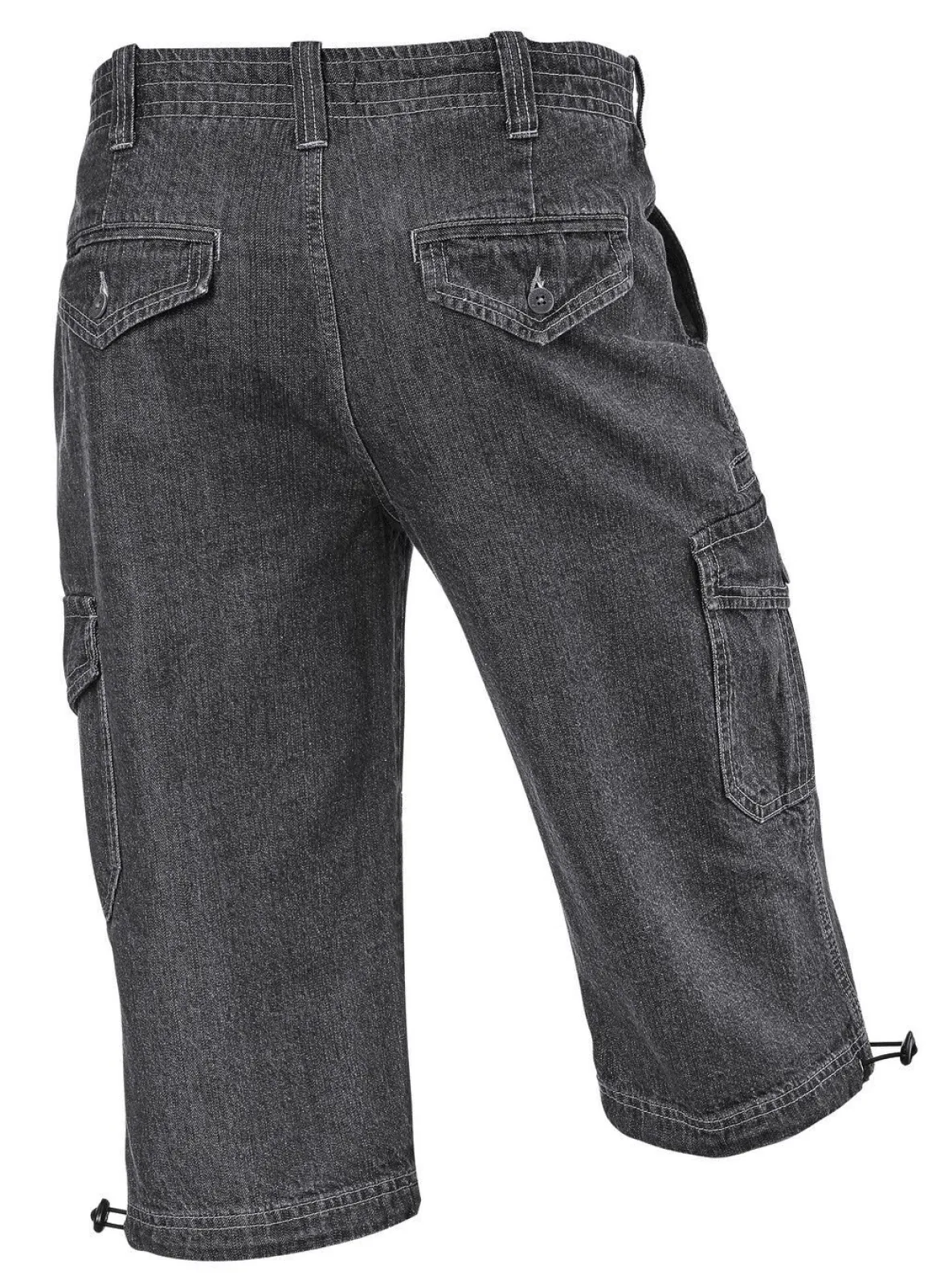 Jeans-Bermudas mit Cargotaschen in 3 Farben