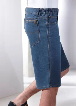 Jeans-Bermudas mit Dehnbundeinsätzen in 3 Farben