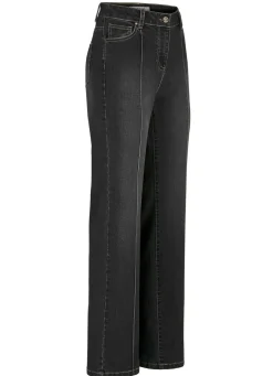 Jeans mit abgesteppten Biesen
