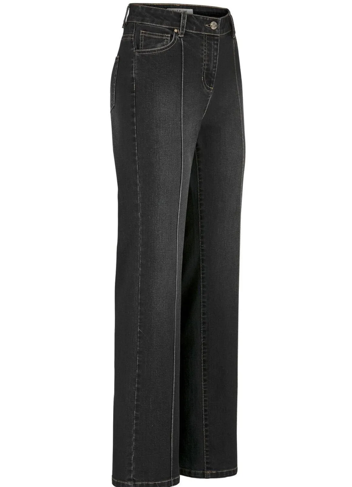 Jeans mit abgesteppten Biesen