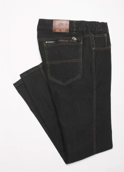 Jeans mit Dehnbundeinsätzen in 3 Farben