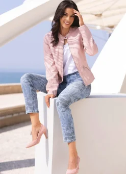 Jeans mit floralem Druck