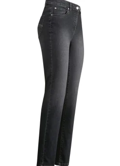Jeans mit schönen Stickereien und funkelnden Strassteinen