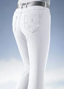 Jeans mit Strasssteinchen