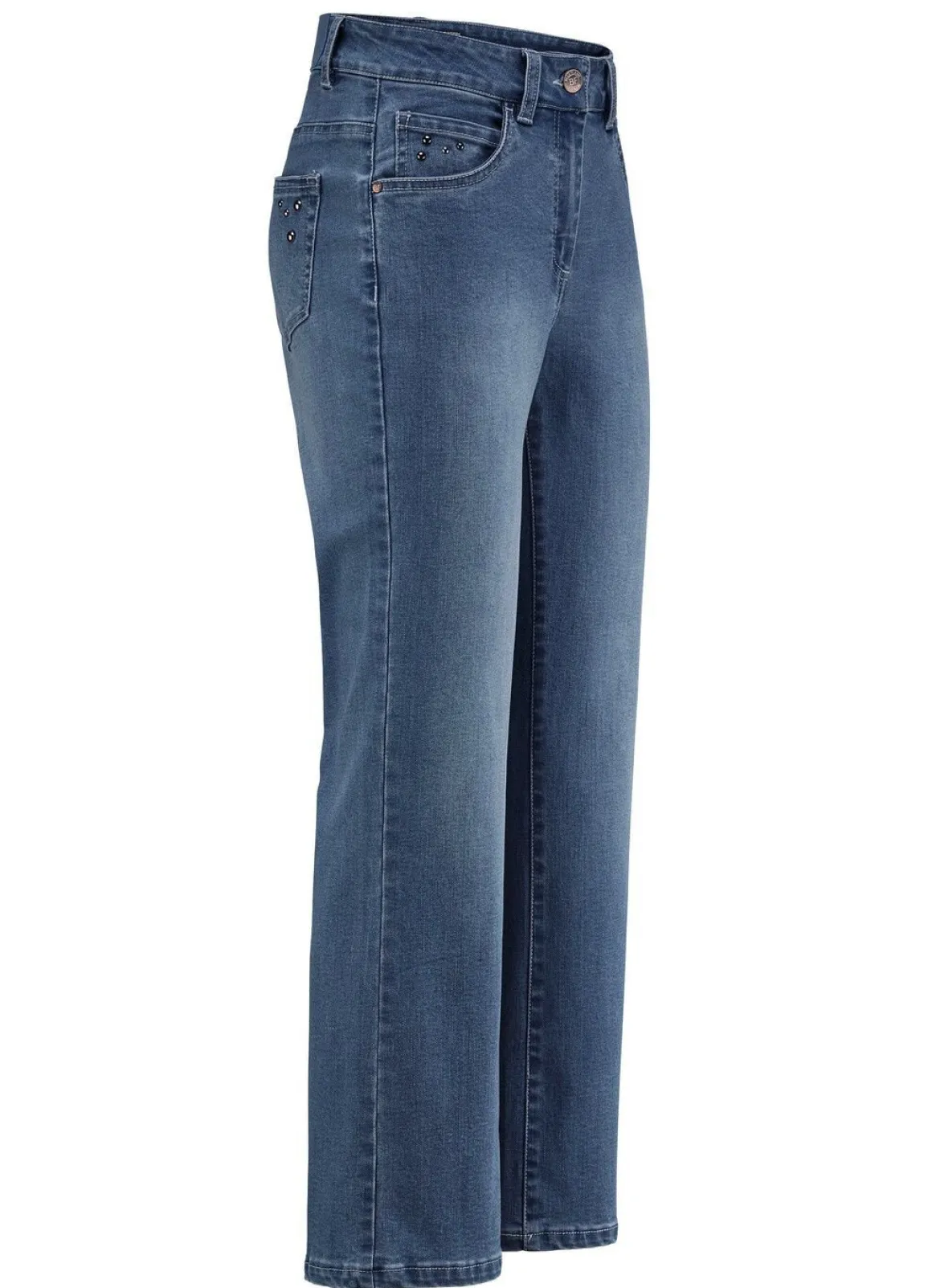 Jeans mit trendigen Ziernieten