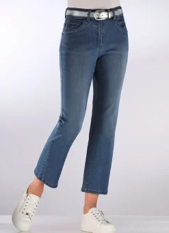 Jeans mit trendigen Ziernieten