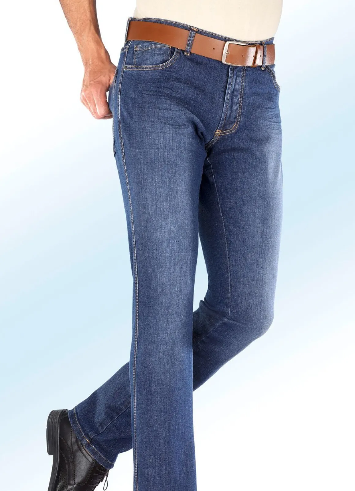 Jeans von "Francesco Botti" mit Dehnbund in 3 Farben