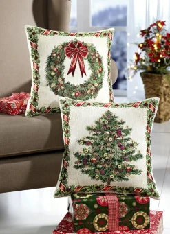 Kissenbezüge mit weihnachtlichem Motiv, 2er-Set