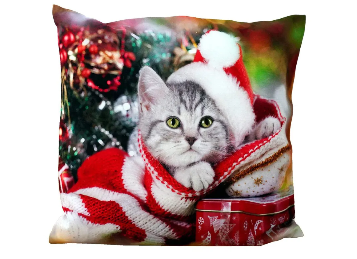 Kissenbezug Weihnachtskatze