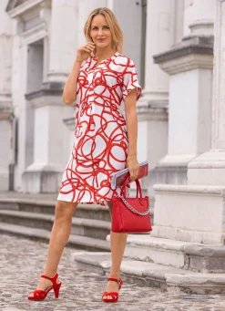 Kleid mit farbbrillantem Druck
