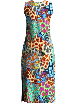 Kleid mit farbbrillantem Druckdessin
