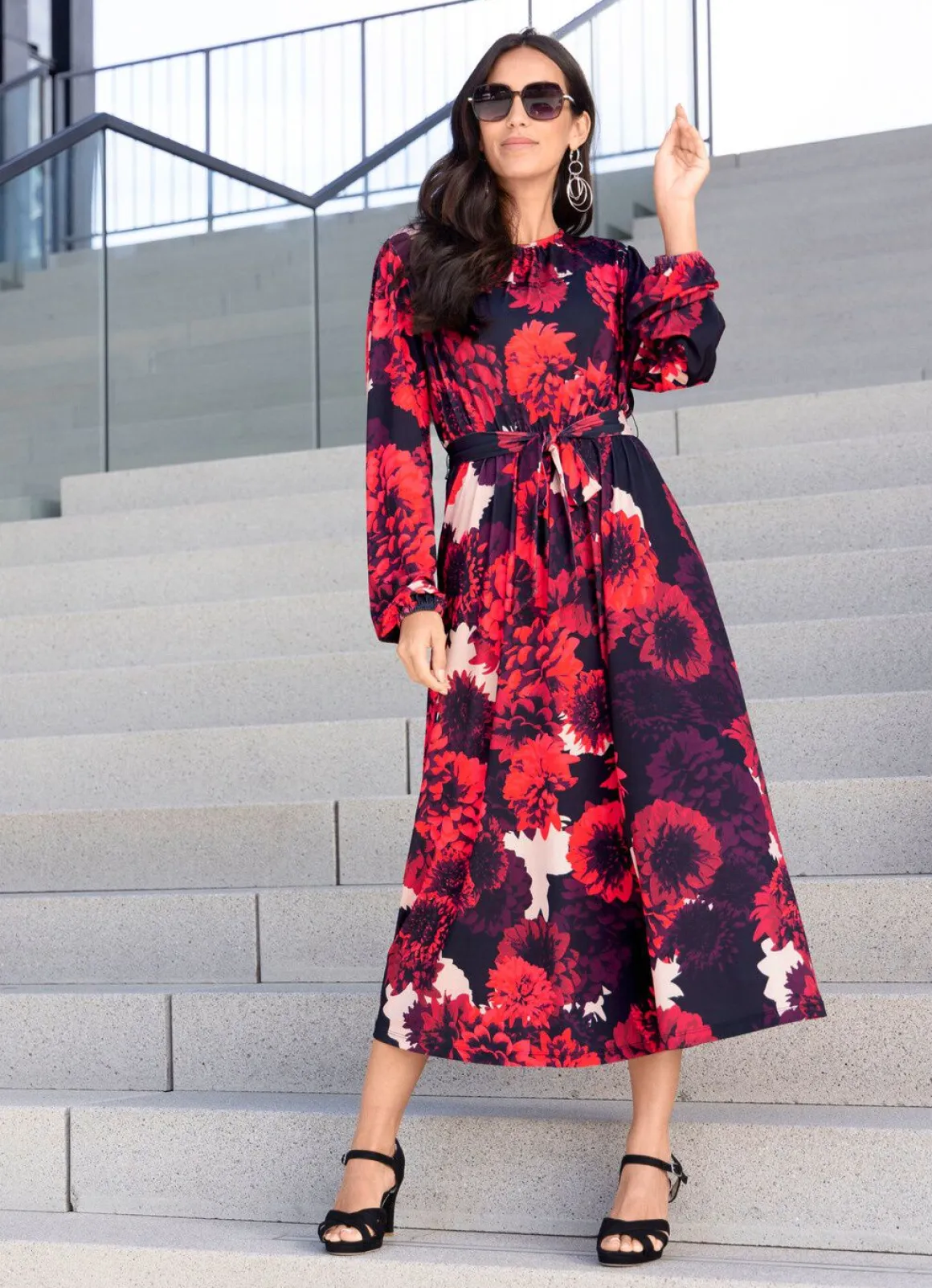 Kleid mit Floral-Dessin