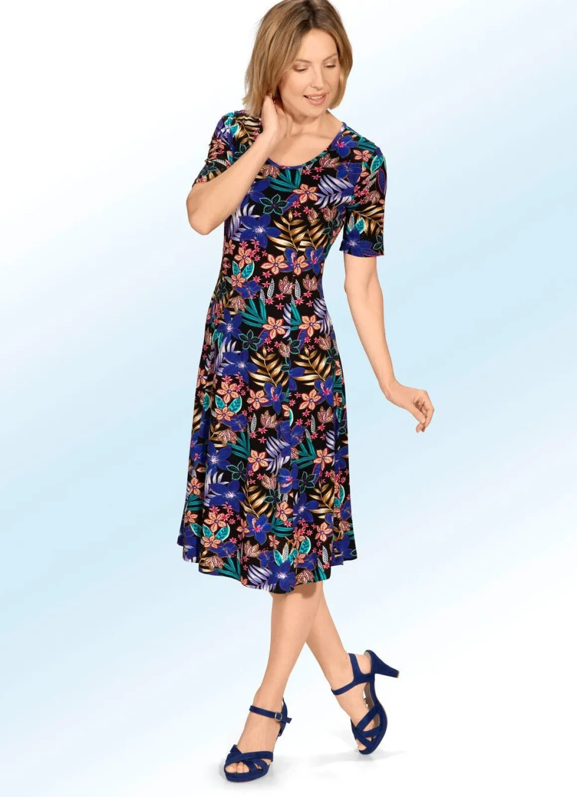Kleid mit Inkjet-Druck