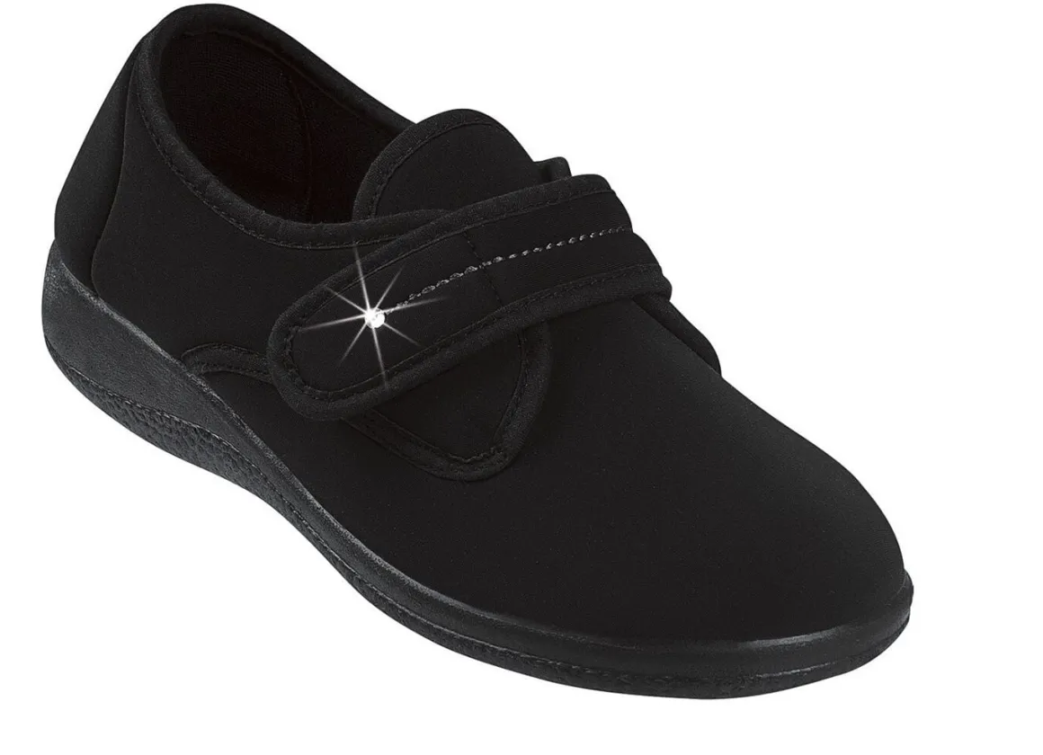 Klettslipper aus Stretchmaterial