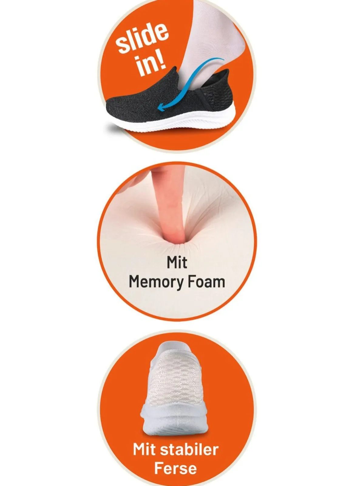 Komfort-Sliding Stretch Sneaker Memory Foam