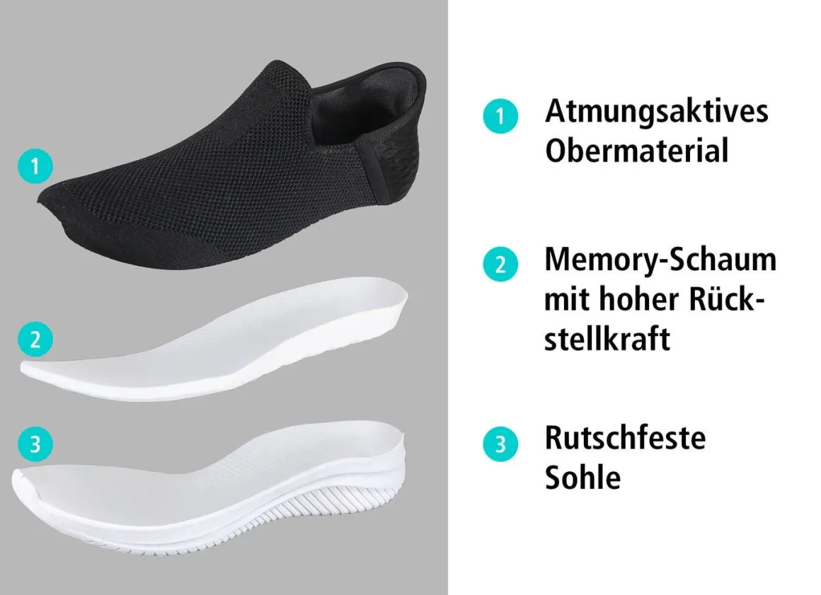 Komfort-Sliding Stretch Sneaker Memory Foam