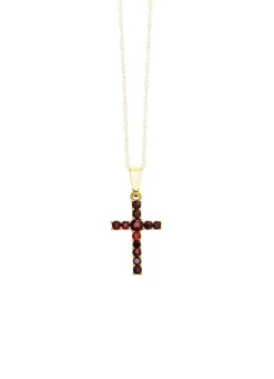 Kreuz-Anhänger mit Granat
