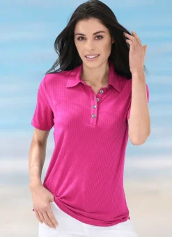 Laurina Poloshirt mit Knopfleiste