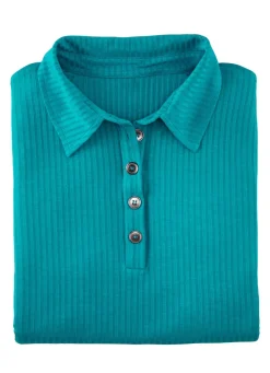 Laurina Poloshirt mit Knopfleiste