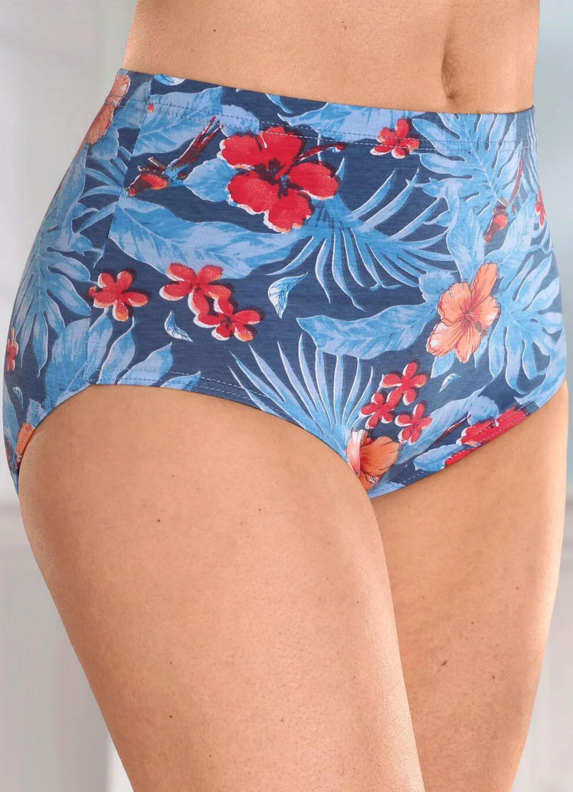 Laurina Viererpack Slips mit Floraldessin