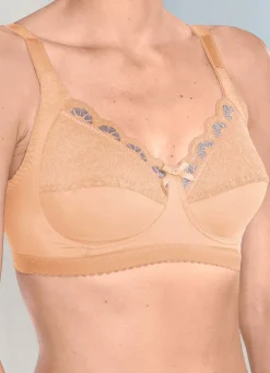 Laurina Zweierpack BH mit farbharmonischer Elastikspitze