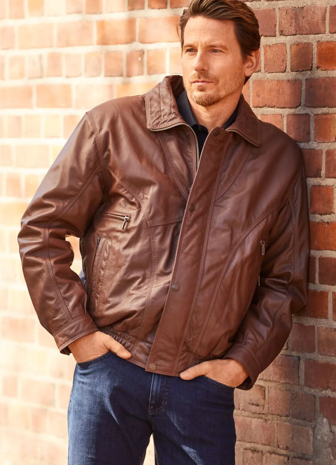Lederblouson in 3 Farben