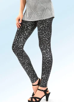 Leggings mit trendiger Tierfell-Dessinierung