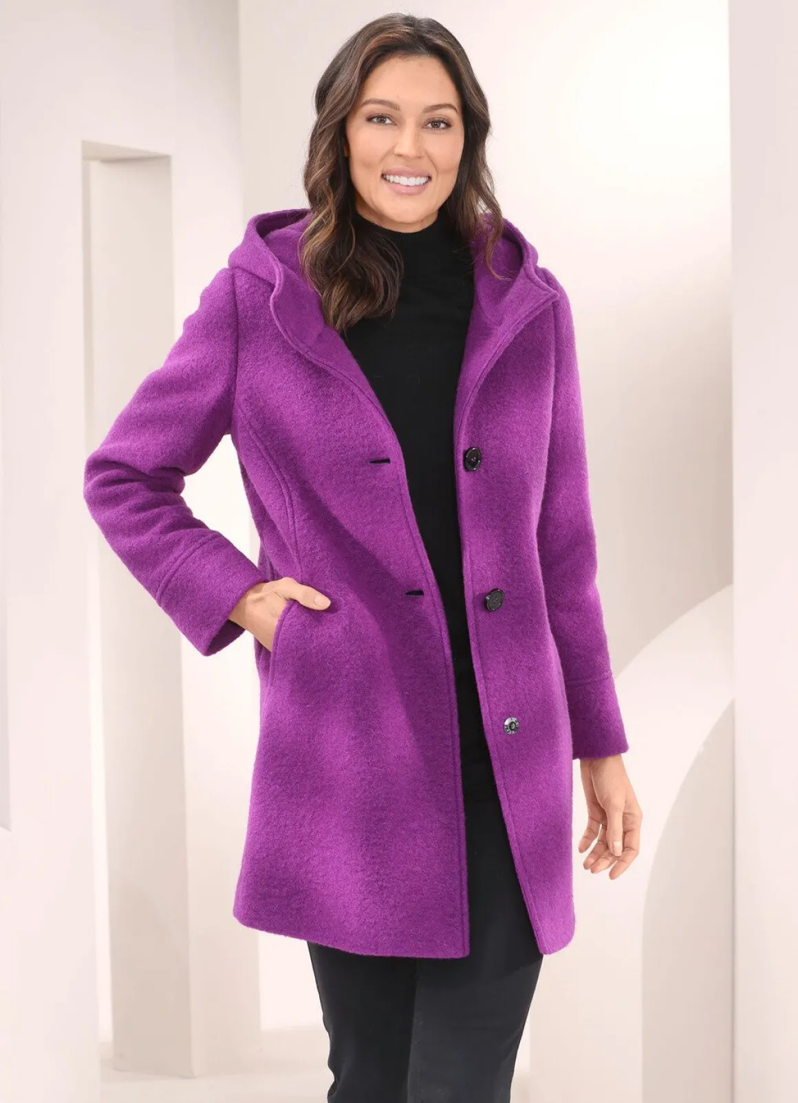 Longjacke mit Knopfleiste