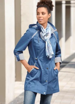 Longjacke mit krempelbaren Ärmeln