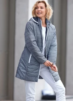 Longjacke mit Minimaldessin