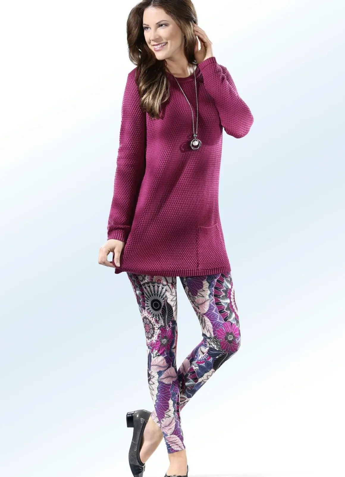 Longpullover mit Schurwolle