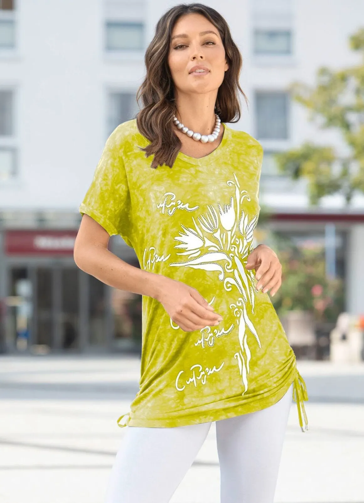 Longshirt in Batik-Optik in 2 Farben