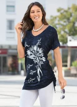 Longshirt in Batik-Optik in 2 Farben