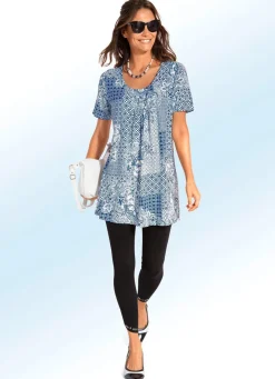 Longshirt mit Faltenlegung in 3 Farben