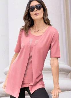 Longshirt mit Strasszier