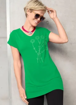 Longshirt mit Strasszier