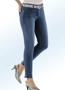 Magic-Jeans mit modischen Reißverschlüssen an den Beinabschlüssen