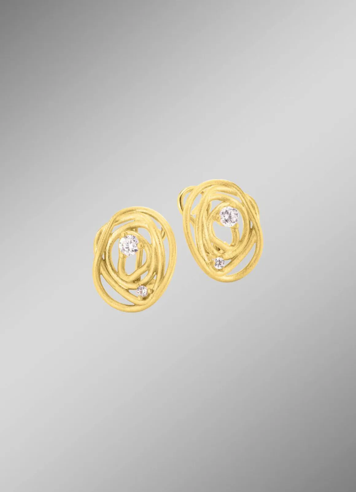 Mattierte Clipstecker mit Zirkonia