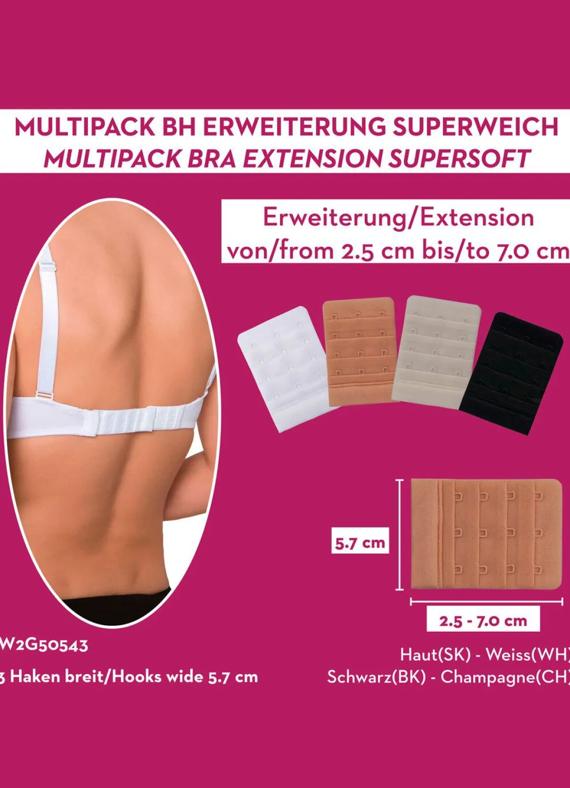 Miss Perfect Wow 2 Go Viererpack BH-Verlängerungen