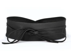 Modischer Leder-Bindegürtel, 8 cm breit