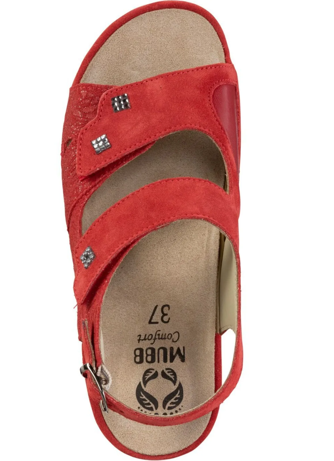 Mubb, bequeme Damen-Sandalen, Weite H, mit herausnehmbarem Fußbett