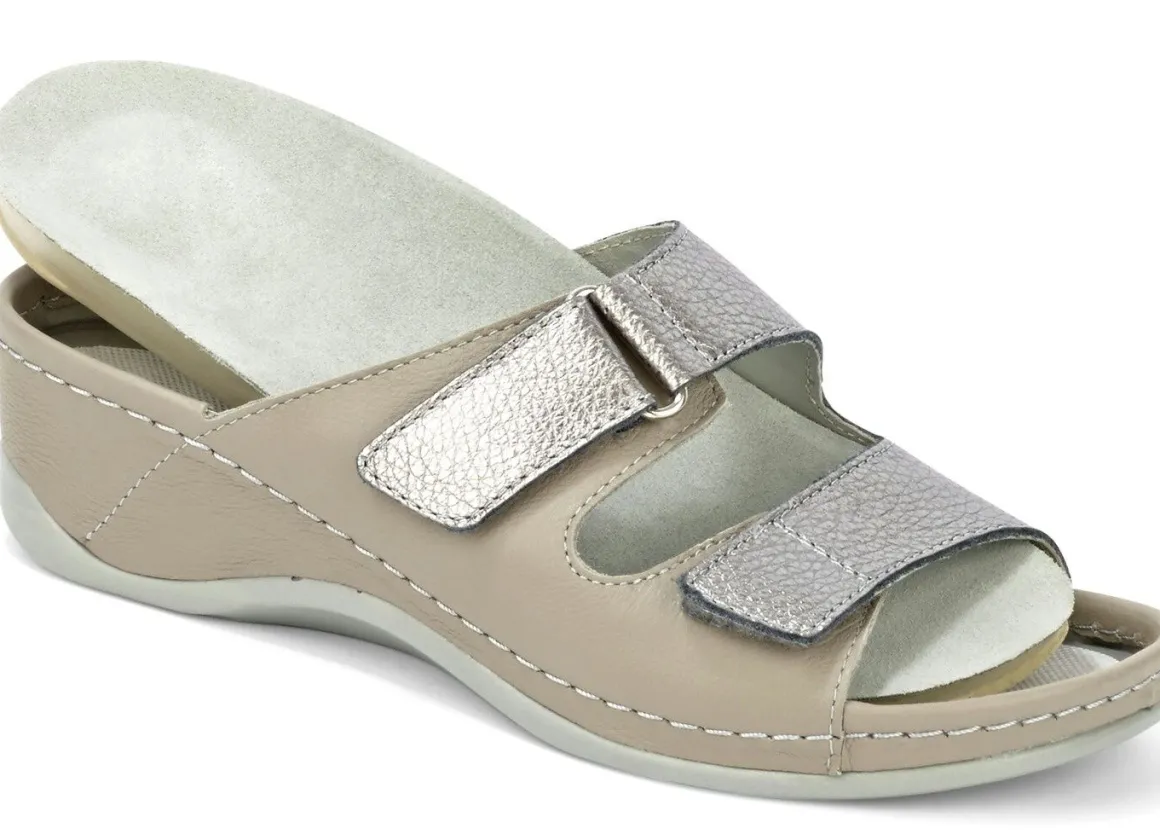 Mubb Pantolette mit Leder-Memory-Fußbett