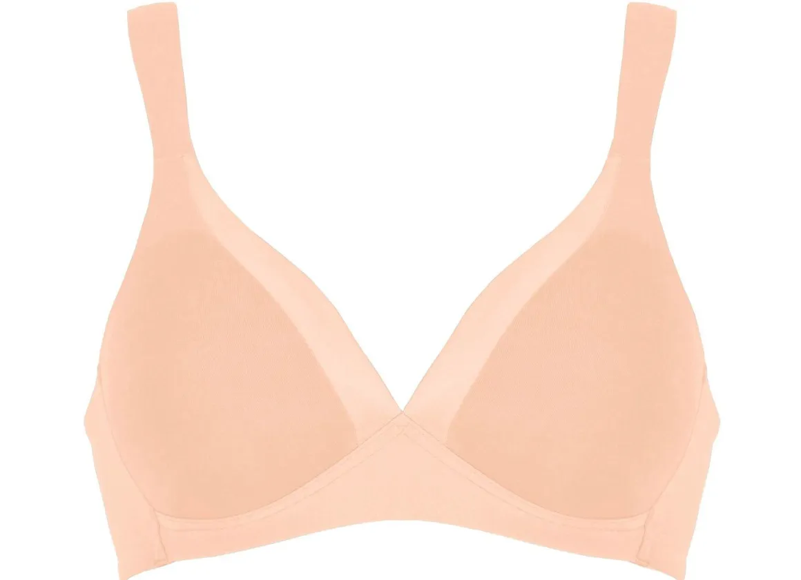 Naturana BH mit Satinblende am Dekolleté