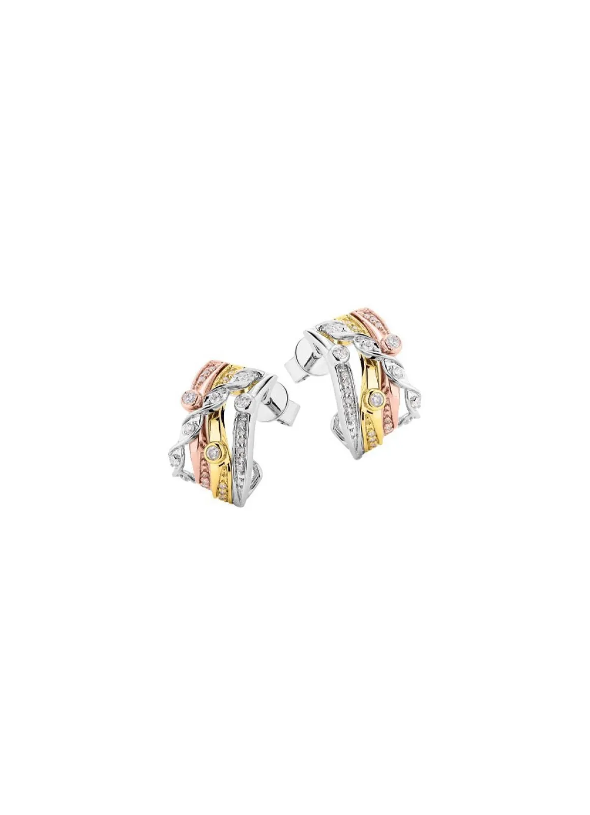 Ohrstecker mit 16 Brillanten und 40 Diamanten