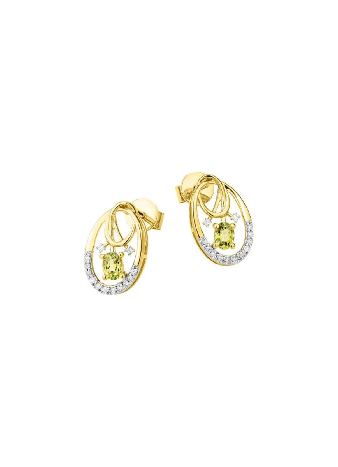Ohrstecker mit Brillanten und Peridot