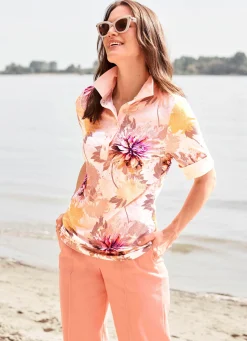 Poloshirt mit Allover-Druck