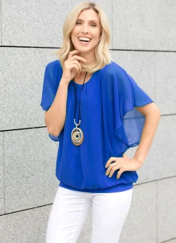 Poncho-Tunika mit eingearbeitetem Top