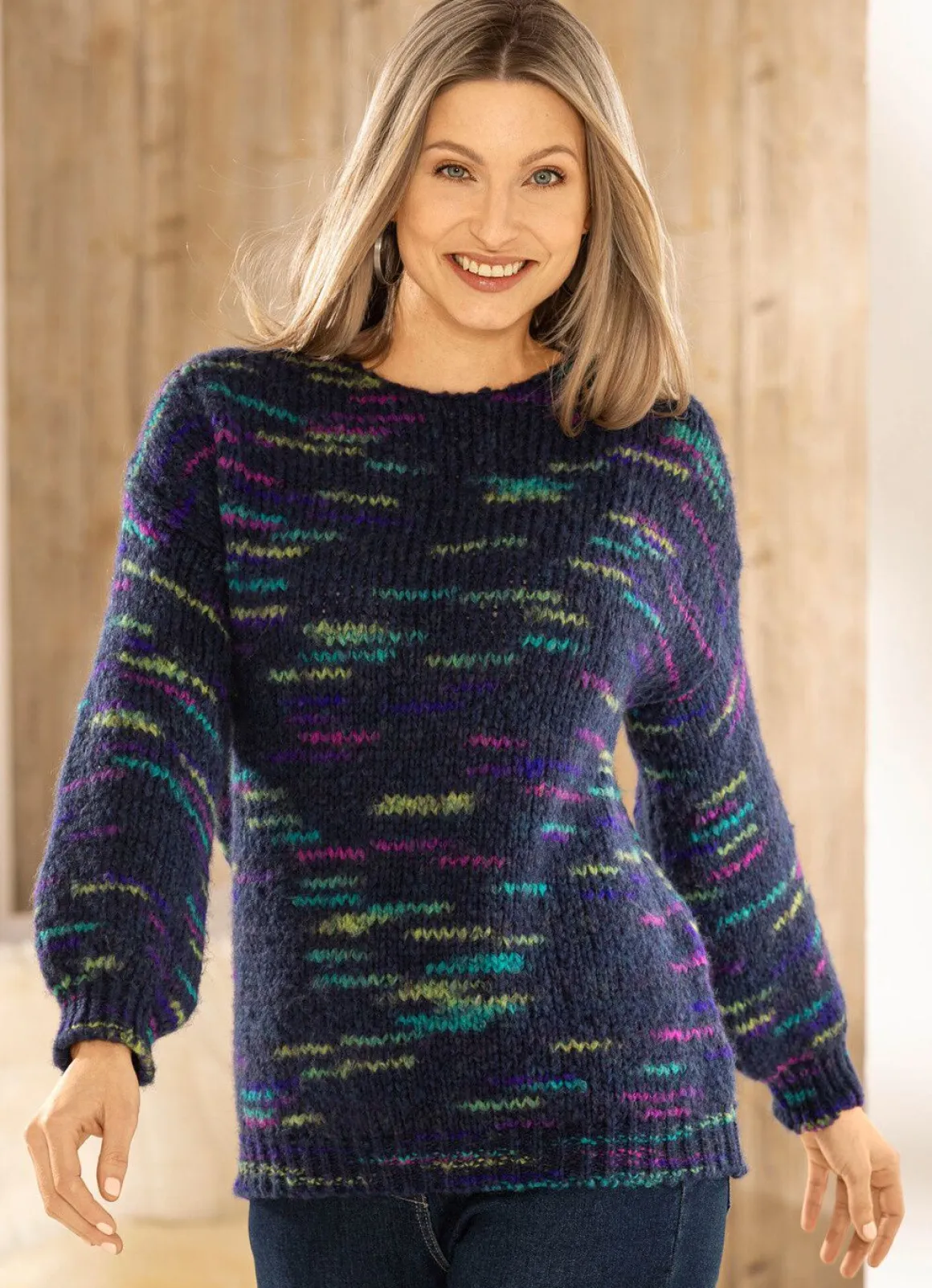 Pullover aus Effektgarn